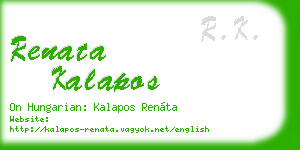 renata kalapos business card